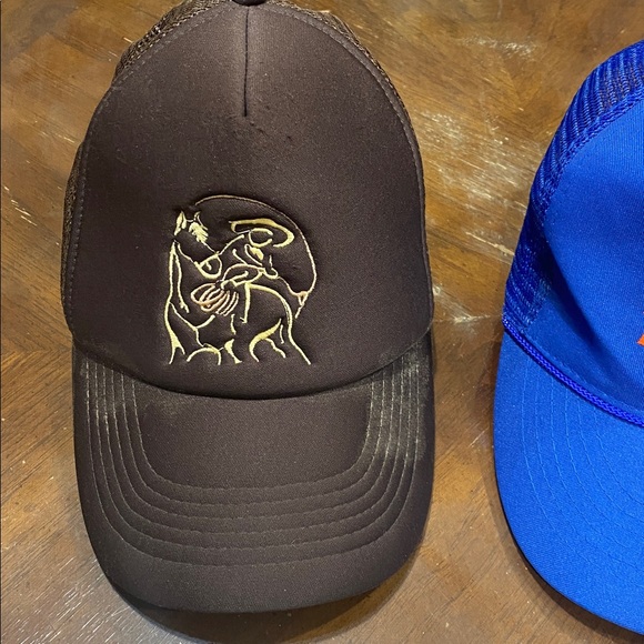 Brown and Blue Trucker Hats - Picture 2 of 5